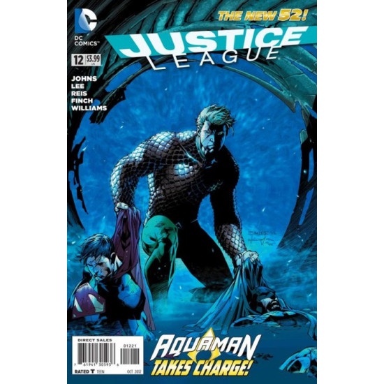 JUSTICE LEAGUE ISSUE 12 - FIRST 1st PRINT THE KISS AQUAMAN VARIANT COVER NEW 52