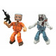 THE WALKING DEAD SERIES 3 PRISON HERSHEL AND FARMER ZOMBIE MINIMATES - DIAMOND SELECT TOYS