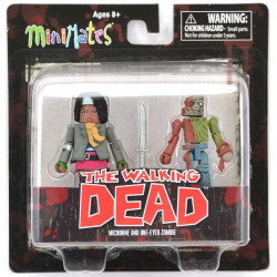 THE WALKING DEAD SERIES 2 MICHONNE AND ONE-EYED ZOMBIE MINIMATES - DIAMOND SELECT TOYS