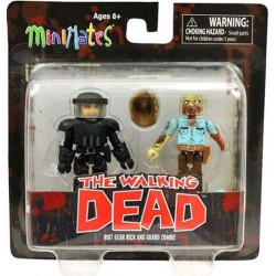 THE WALKING DEAD SERIES 3 RIOT GEAR RICK AND GUARD ZOMBIE MINIMATES - DIAMOND SELECT TOYS