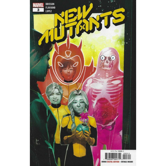 NEW MUTANTS ISSUE 3 - FIRST 1st PRINT - BRISSON MARVEL COMICS
