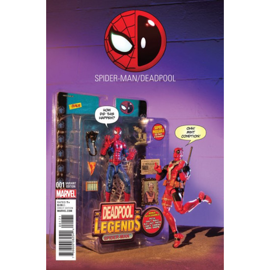SPIDER-MAN / DEADPOOL ISSUE 1 - SOLD OUT ACTION FIGURE PHOTO VARIANT COVER