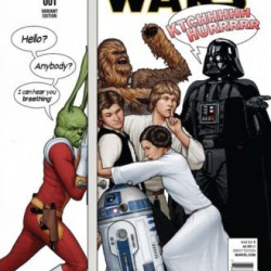 STAR WARS ISSUE 1 - MARVEL COMICS - CHRISTOPHER HUMOROUS PARTY RETAILER VARIANT