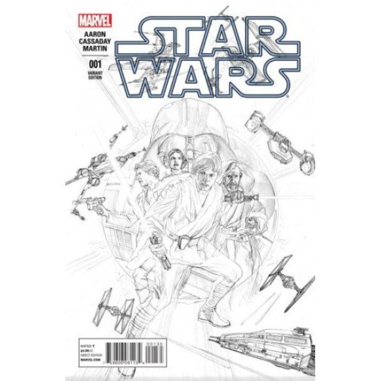 STAR WARS ISSUE 1 - MARVEL COMICS - RARE ALEX ROSS 1:200 RETAILER SKETCH VARIANT