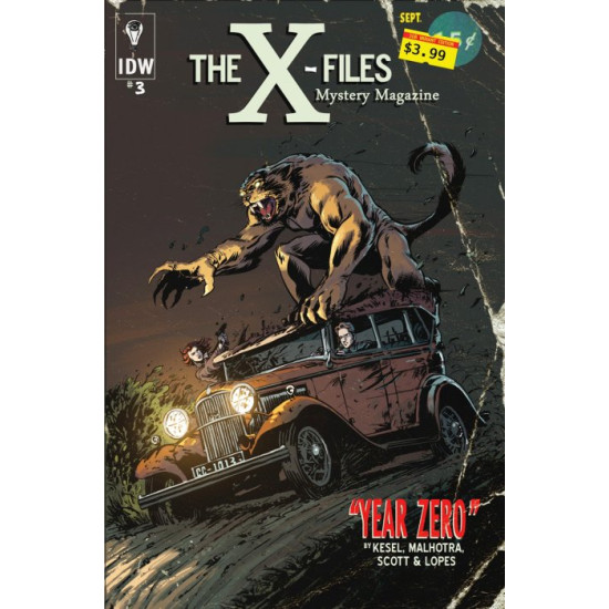 THE X-FILES : YEAR ZERO ISSUE 3 - SUBSCRIPTION VARIANT COVER - IDW COMICS